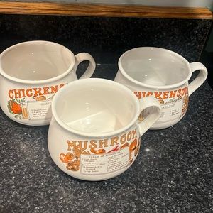 Lot of vintage campbells recipe soup crock